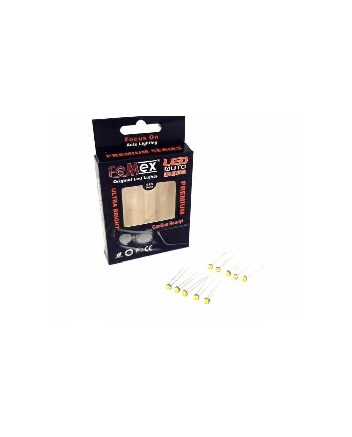 FEMEX Premium 10'lu İnce Bacaklı Kıl Led 3030 Chipset 1smd Mini Led Ampul Beyaz