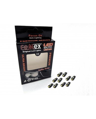 FEMEX Premium 10'lu T5 Led 3030 Chipset 3smd Mini Led Ampul Beyaz