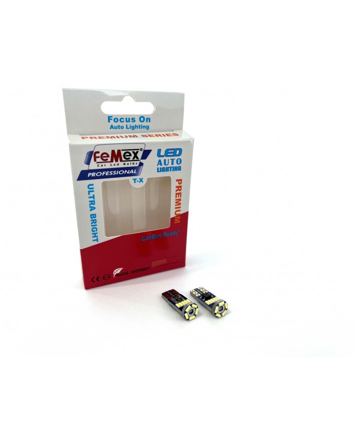 FEMEX Premium Beyaz T10 15Smd 4014Chipset Yassı Led Ampul Aktif Canbus