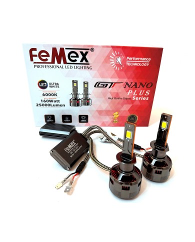 Femex GT Nano Plus Csp LUMILED ROYAL Chipset Radyatör Soğutmalı H1 Led Xenon Led Headlight