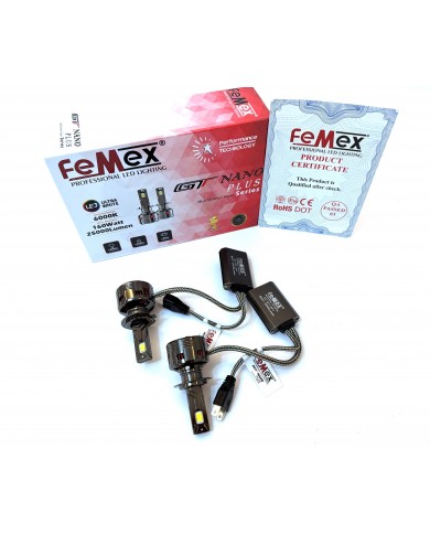 Femex GT Nano Plus Csp LUMILED ROYAL Chipset Radyatör Soğutmalı H7 Led Xenon Led Headlight
