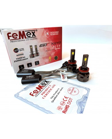 Femex GT Nano Plus Csp LUMILED ROYAL Chipset Radyatör Soğutmalı H8/11 Led Xenon Led Headlight