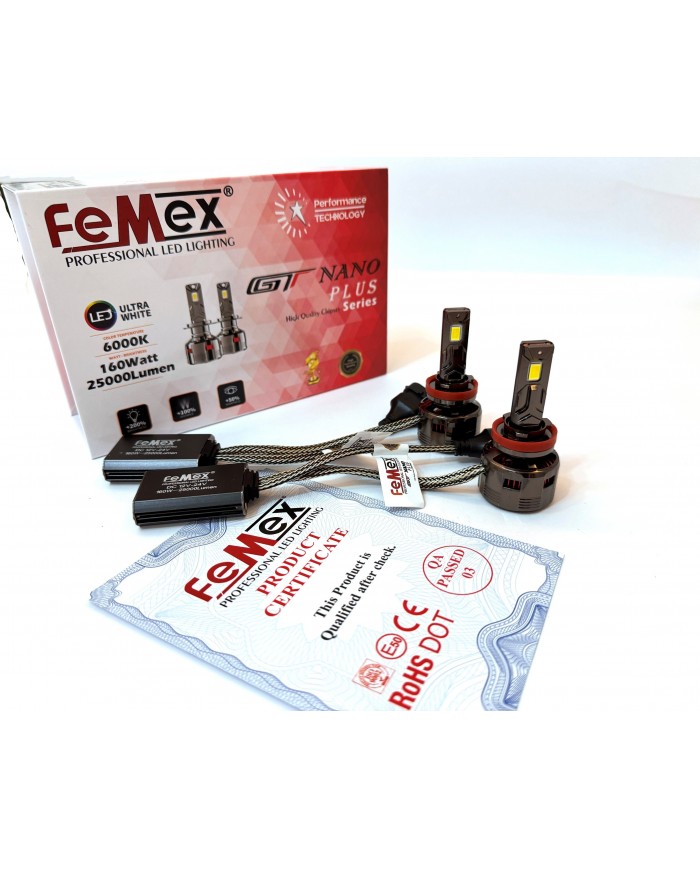 Femex GT Nano Plus Csp LUMILED ROYAL Chipset Radyatör Soğutmalı H8/11 Led Xenon Led Headlight