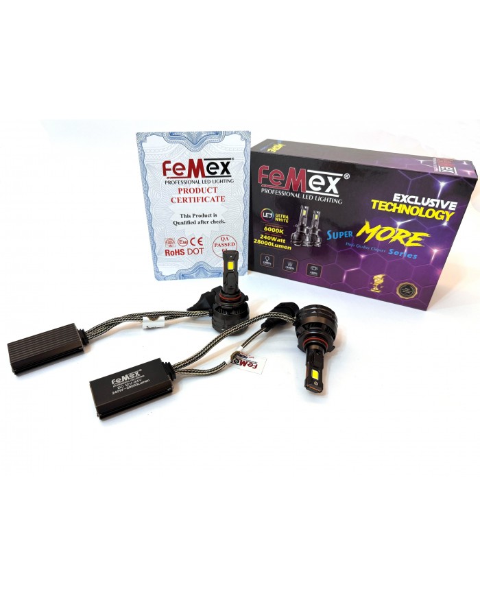 Femex Super More Csp SUPERIOR ETI Chipset Radyatör Soğutmalı HıR2 9012 Led Xenon Led Headlight