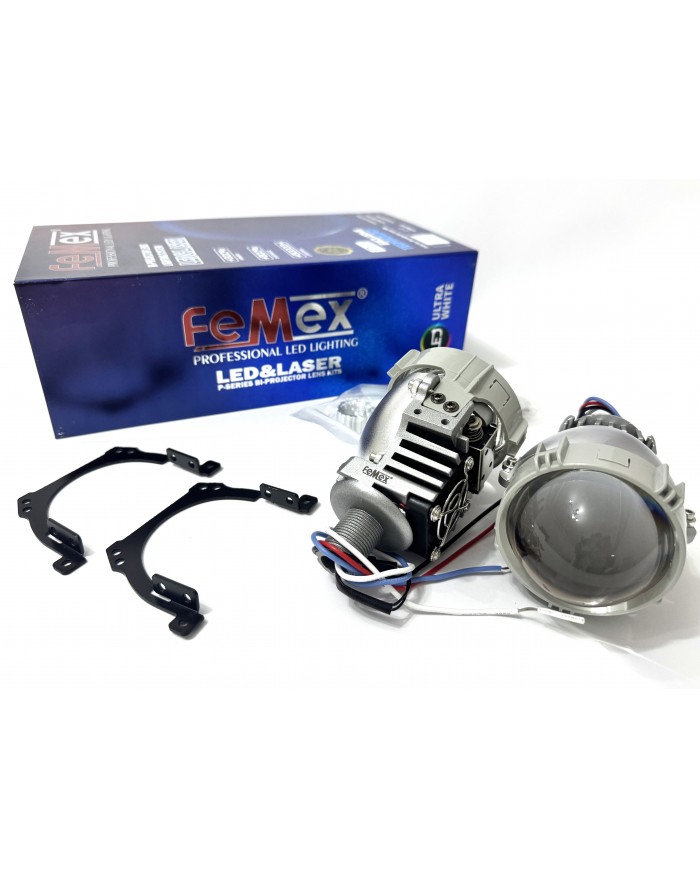 FEMEX Vidalı Bi-Led Far İçi LED Mercek 3 Inc Kısa Uzun Birlikte (Vidalı Somonlu)