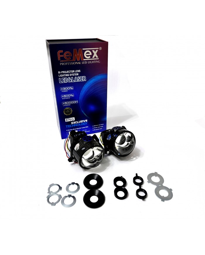 FEMEX P80 Bi-Led Projektör Far İçi LED Mercek 3,0 Inc Çift Lazerli