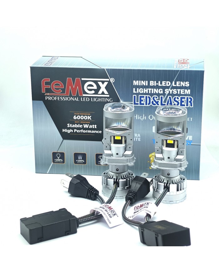 Femex Pro H4 Mini Bi-Led 50W Kendinden Mercekli