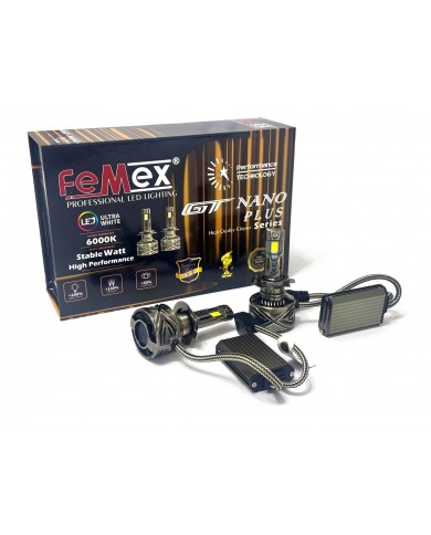 Femex GT Nano Plus Csp LUMILED ROYAL Chipset Radyatör Soğutmalı H7 Led Xenon Led Headlight