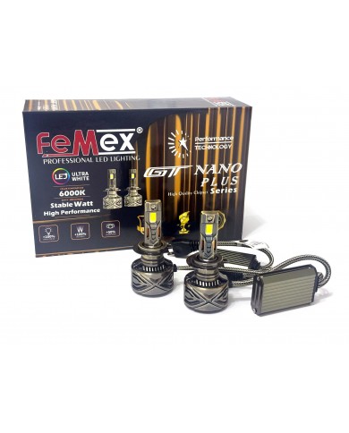 Femex GT Nano Plus Csp LUMILED ROYAL Chipset Radyatör Soğutmalı H7 Led Xenon Led Headlight