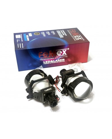 FEMEX P50 Bi-Led Projektör Far İçi LED Mercek 3,0 Inc Kısa Uzun Birlikte