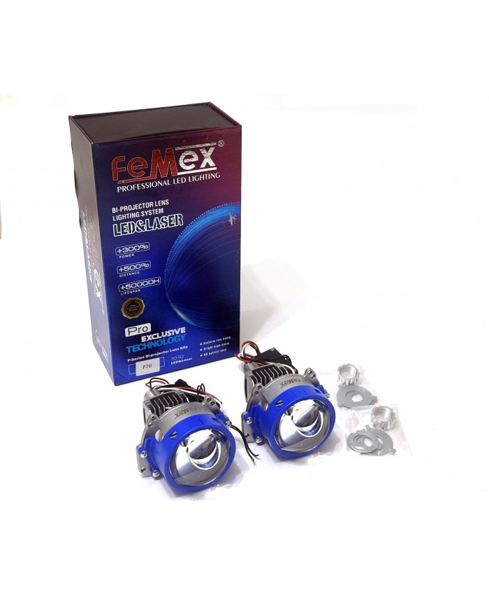 Femex P70 Bi-Led Projektör Far İçi Led Mercek 3,0 Inc High Power Kısa Uzun Birlikte