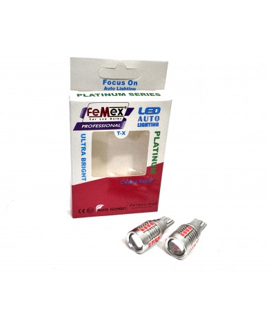 FEMEX Platinum Mercekli T15 W16W 3035 Chip 18smd Kırmızı 10W Led Ampul