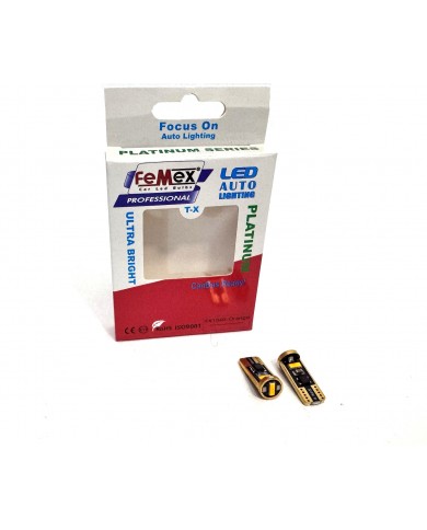 FEMEX Platinum Turuncu T10 3smd CSP Chipset Led Ampul Aktif Canbus