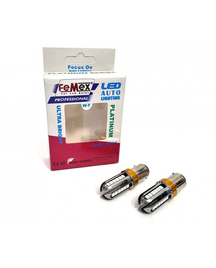 FEMEX Platinum P21W 1157 15W Çift Duy Kırmızı Led Ampul