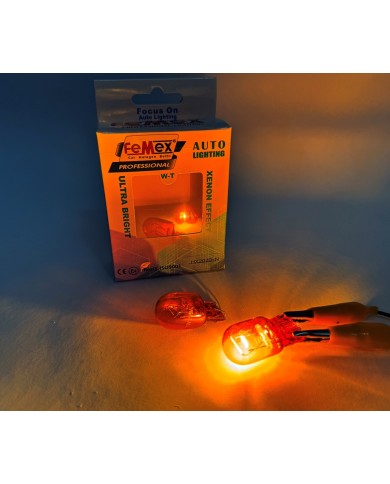 FEMEX Naturel Turuncu T20 W21W 7440/7443 Tek Duy/Çit Duy Sinyal&Gündüz Aydınlatma