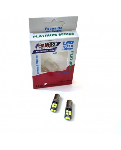 FEMEX Platinum Beyaz H21W BAY9S 10 Smd 3030 Chip Led Ampul Aktif Canbus