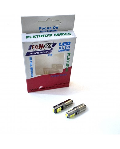 FEMEX Platinum Beyaz H21W BAW9S 10 Smd 3030 Chip Led Ampul Aktif Canbus