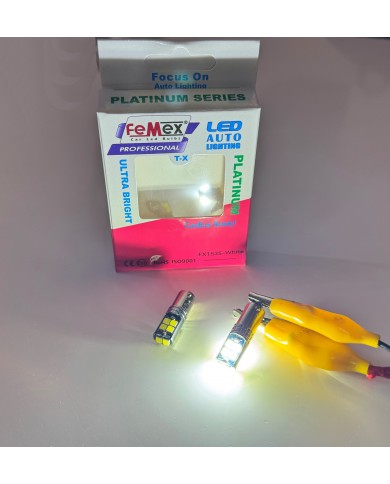 FEMEX Platinum Beyaz H21W BAY9S 10 Smd 3030 Chip Led Ampul Aktif Canbus