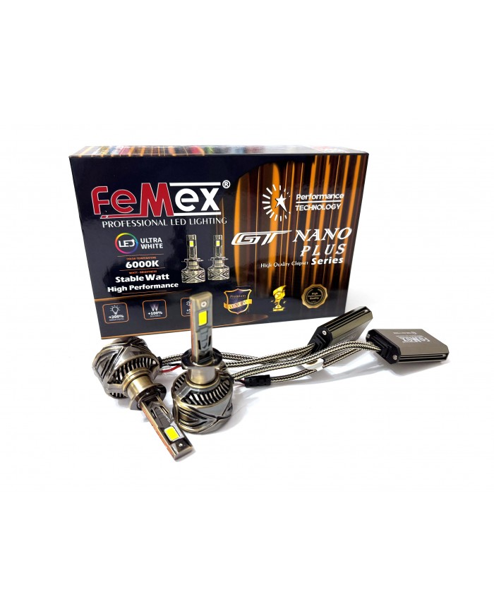 Femex GT Nano Plus Csp LUMILED ROYAL Chipset Radyatör Soğutmalı H1 Led Xenon Led Headlight