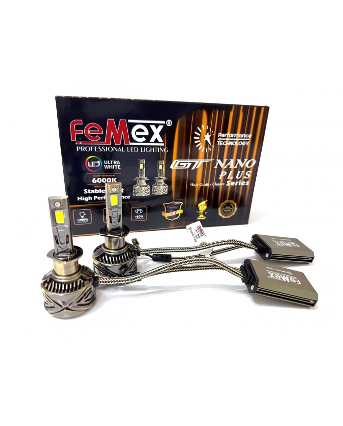 Femex GT Nano Plus Csp LUMILED ROYAL Chipset Radyatör Soğutmalı H1 Led Xenon Led Headlight