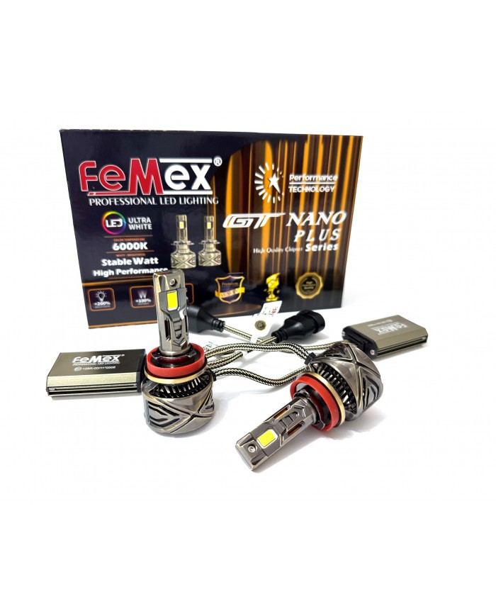 Femex GT Nano Plus Csp LUMILED ROYAL Chipset Radyatör Soğutmalı H8/11 Led Xenon Led Headlight