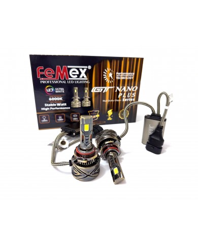 Femex GT Nano Plus Csp LUMILED ROYAL Chipset Radyatör Soğutmalı HB3 9005 Led Xenon Led Headlight