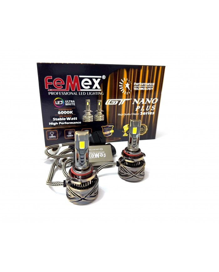 Femex GT Nano Plus Csp LUMILED ROYAL Chipset Radyatör Soğutmalı HB3 9005 Led Xenon Led Headlight