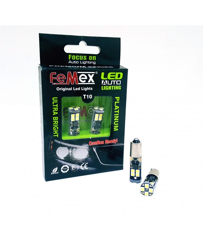 FEMEX Platinum Beyaz H21W BAW9S 12 Smd 3030 Chip Led Ampul Aktif Canbus