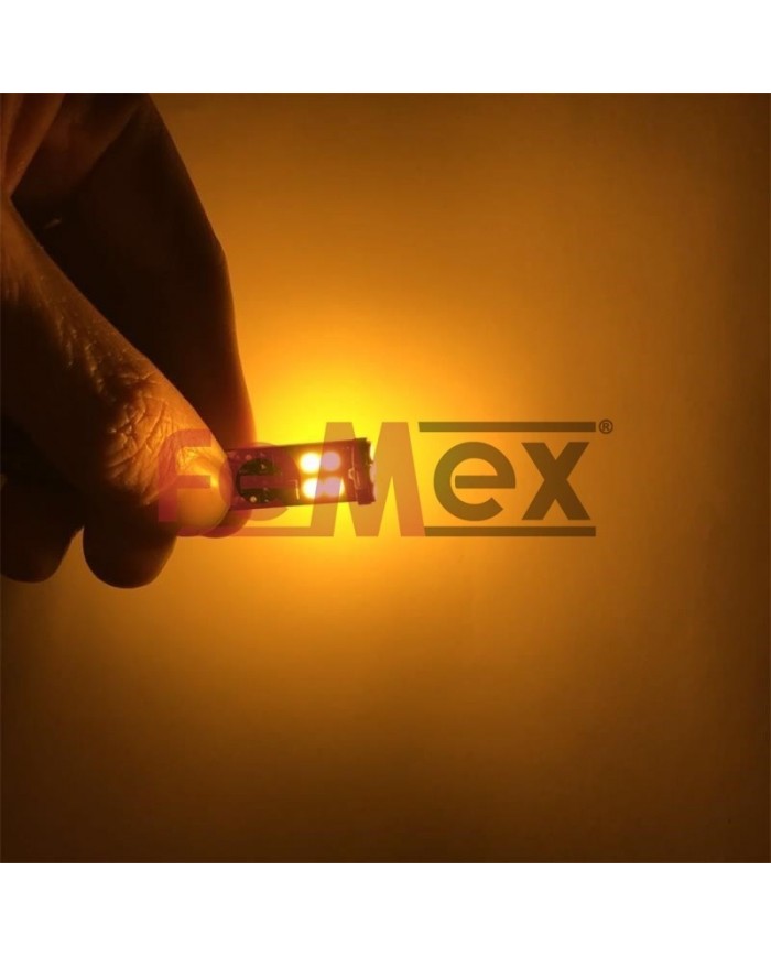 FEMEX Platinum Turuncu T10 12 Smd 3030 Chip Led Ampul Aktif Canbus