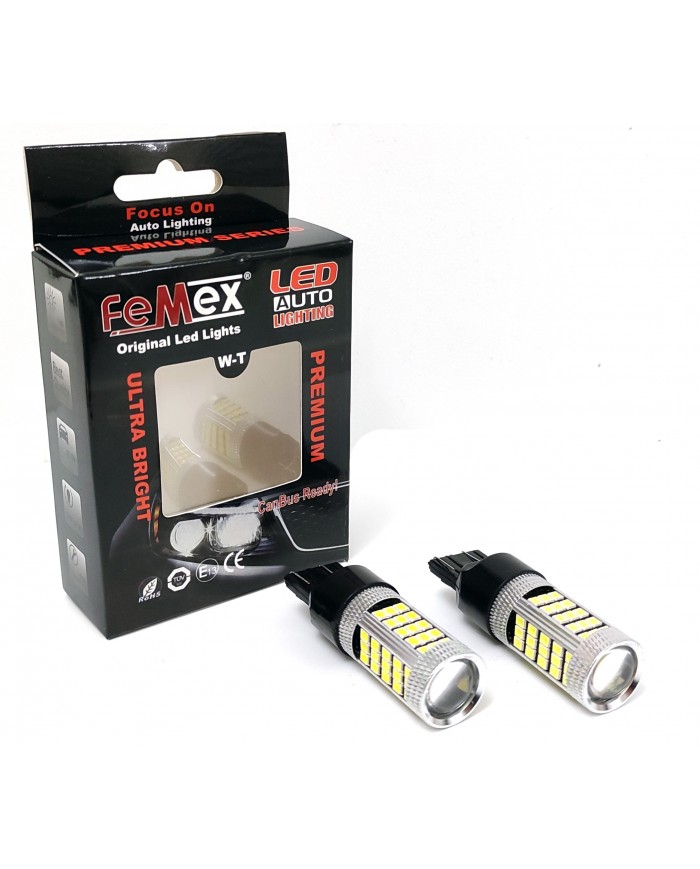 FEMEX Premium T20 7440/7443 9W Tek Duy / Çift Duy Led Ampul  Beyaz 2835 Chip 66smd Ultra Parlak Mercekli