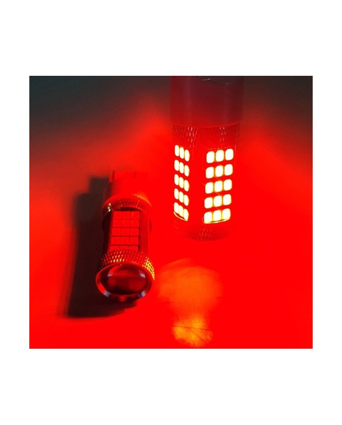 FEMEX Premium T20 7440/7443 9W Tek Duy / Çift Duy Led Ampul Kırmızı 2835 Chip 66smd Ultra Parlak Mercekli