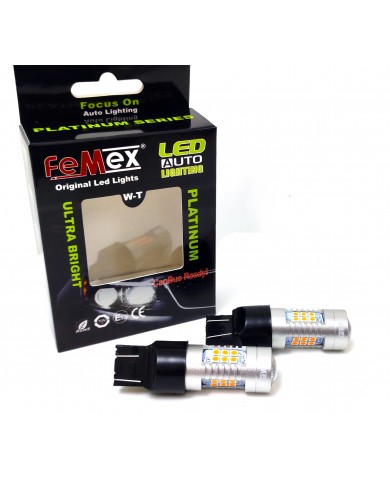 FEMEX Platinum T20 7440/7443 15W Tek Duy / Çift Duy Led Ampul Turuncu Mercekli Ultra Parlak