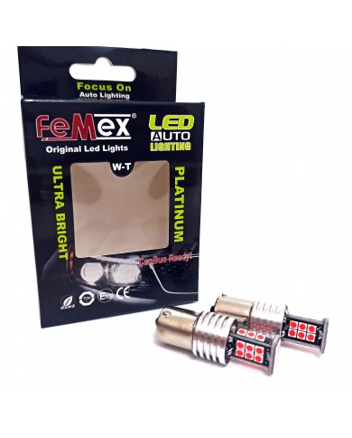 P21W 1156 Tek Duy Led Ampul Kırmızı 3030 Chip Parlak