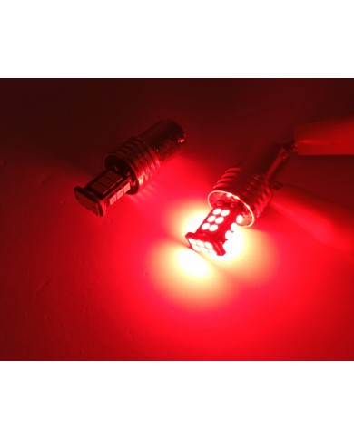 P21W 1156 Tek Duy Led Ampul Kırmızı 3030 Chip Parlak