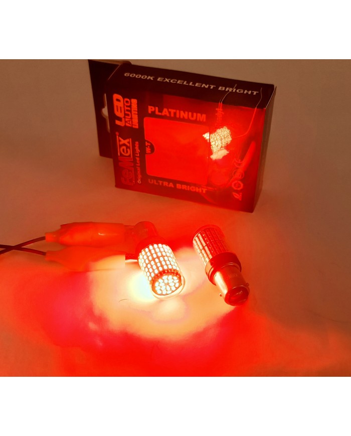 FEMEX Platinum P21W 1157 9w Led Aydınlatma Ampul 1016 Duy Çift Duy Parlak Kırmızı