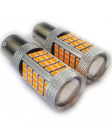 P21W 1156 9W Tek Duy Led Ampul Turuncu 2835 Chip 66smd Ultra Parlak Mercekli