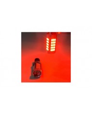 P21W 1156 9W Tek Duy Led Ampul Kırmızı 2835 Chip 66smd Ultra Parlak Mercekli