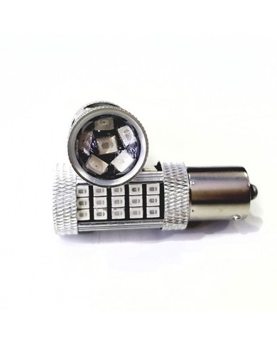 P21W 1156 9W Tek Duy Led Ampul Kırmızı 2835 Chip 66smd Ultra Parlak Mercekli