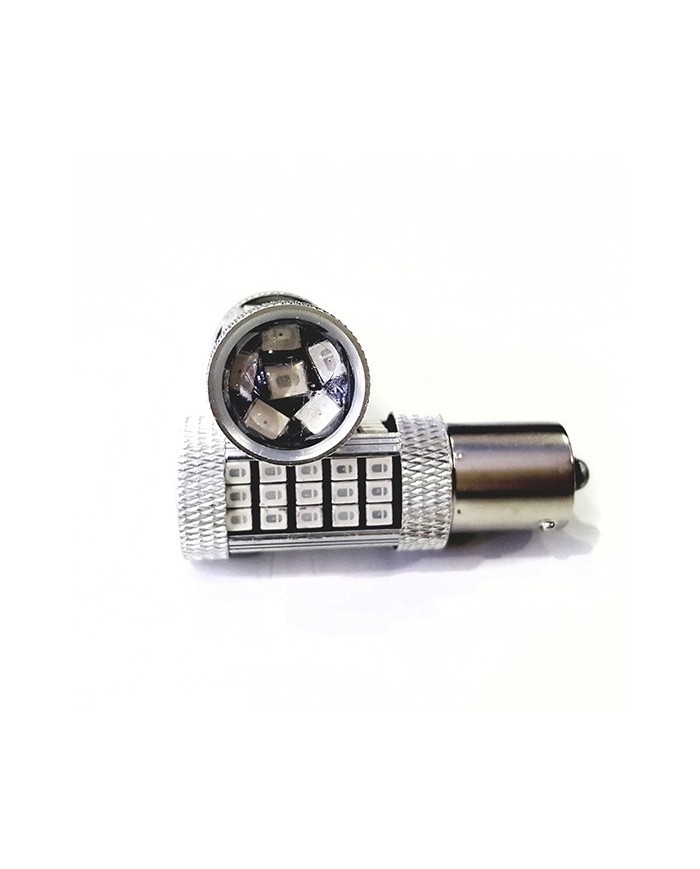 P21W 1156 9W Tek Duy Led Ampul Kırmızı 2835 Chip 66smd Ultra Parlak Mercekli