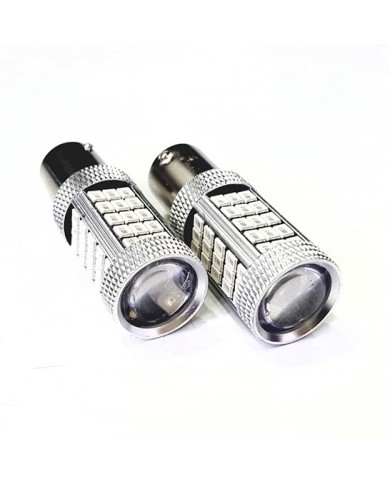 P21W 1156 9W Tek Duy Led Ampul Kırmızı 2835 Chip 66smd Ultra Parlak Mercekli