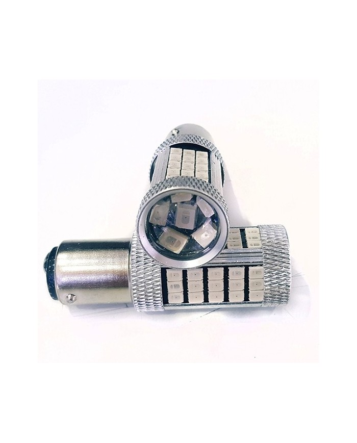 P21W 1157 9W Çift Duy Led Ampul Kırmızı 2835 Chip 66smd Ultra Parlak Mercekli