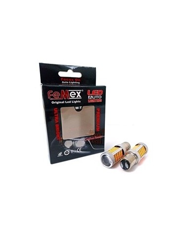 P21W 1157 9W Çift Duy Led Ampul Turuncu 2835 Chip 66smd Ultra Parlak Mercekli