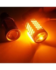 PY21W 1156 9W BAU15S 150* Tek Duy Led Sinyal Ampul Turuncu 2835 Chip 66smd Ultra Parlak Mercekli