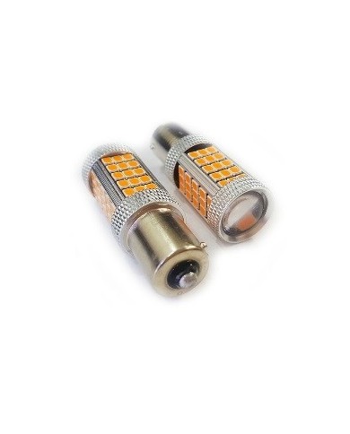 PY21W 1156 9W BAU15S 150* Tek Duy Led Sinyal Ampul Turuncu 2835 Chip 66smd Ultra Parlak Mercekli