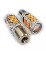 PY21W 1156 9W BAU15S 150* Tek Duy Led Sinyal Ampul Turuncu 2835 Chip 66smd Ultra Parlak Mercekli