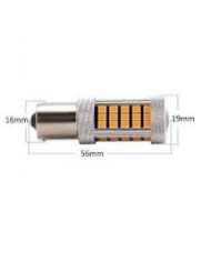 PY21W 1156 9W BAU15S 150* Tek Duy Led Sinyal Ampul Turuncu 2835 Chip 66smd Ultra Parlak Mercekli