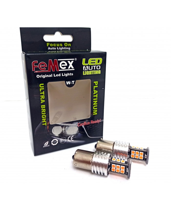 P21W 1156 Tek Duy Led Ampul Turuncu 3030 Chip Parlak