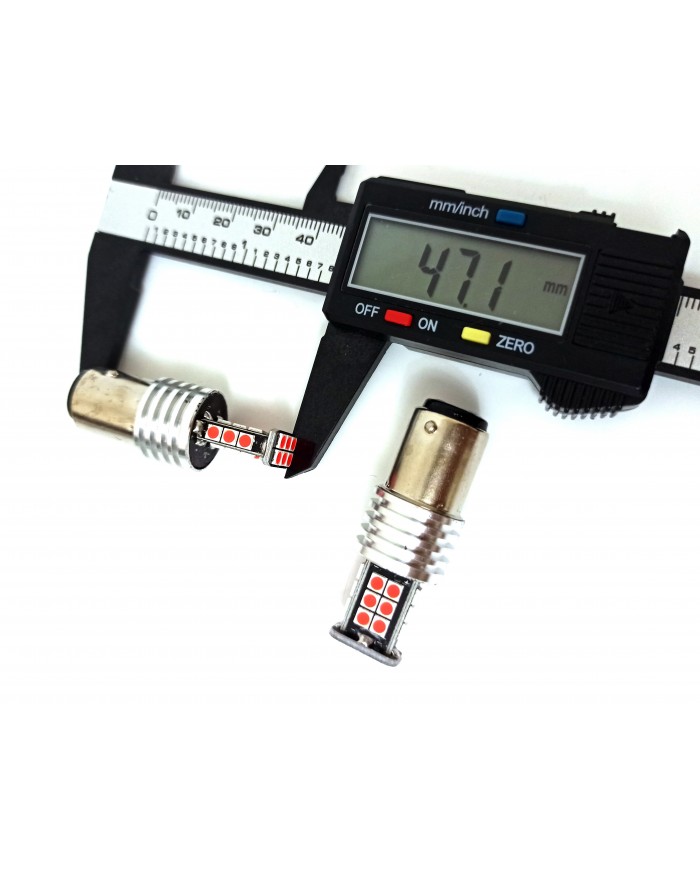 P21W 1157 Çift Duy Led Ampul Kırmızı 3030 Chip Parlak