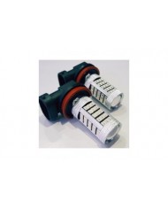 Sis Led Ampul H8/11 2835 Chip 9W Led Ampul Mavi 66smd Ultra Parlak 6000K Mercekli