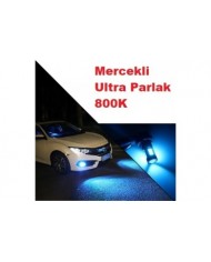 Sis Led Ampul H8/11 2835 Chip 9W Led Ampul Turkuaz  66smd Ultra Parlak Turkuaz Mercekli